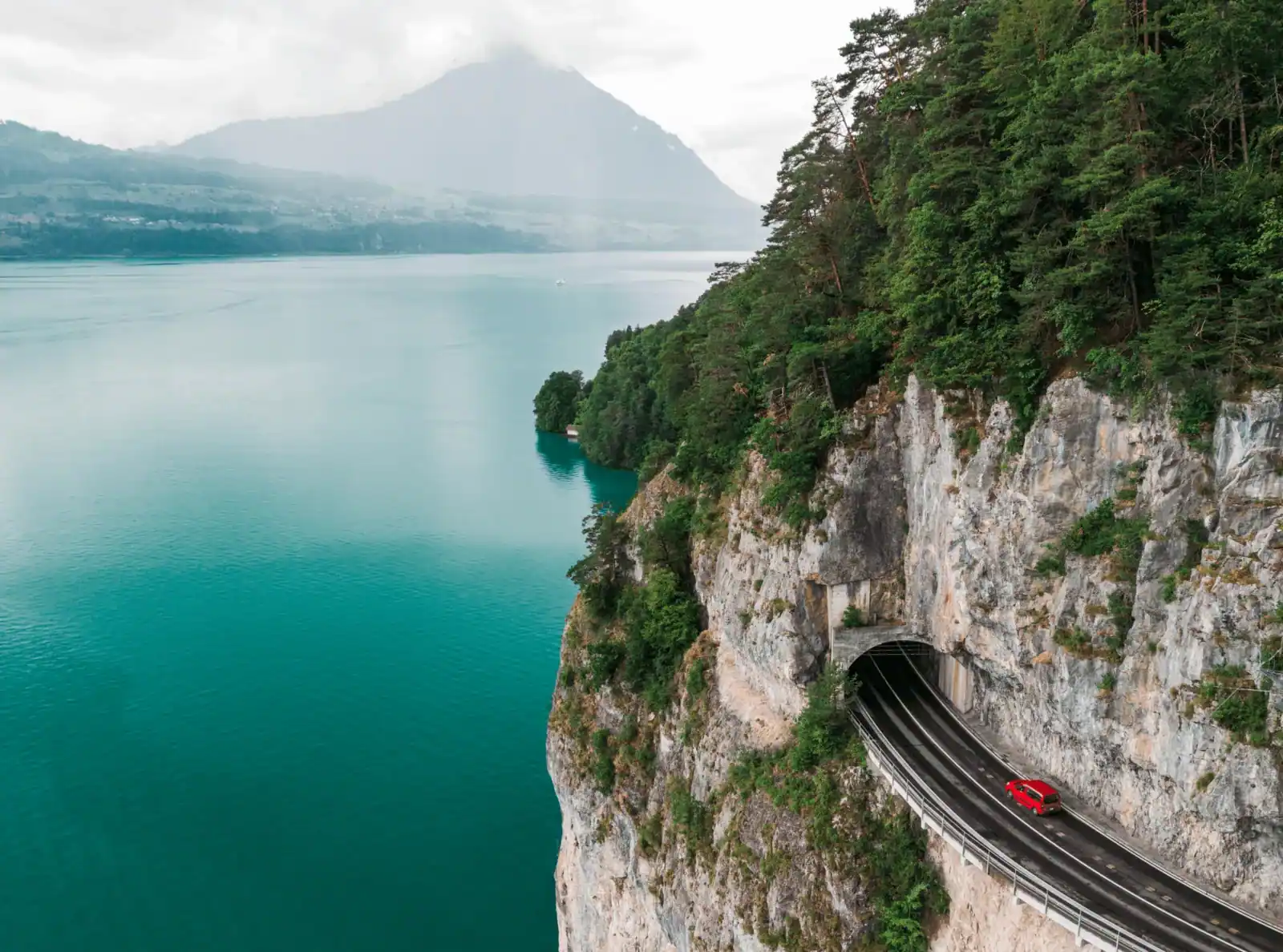 Image of a road going through a tunnel